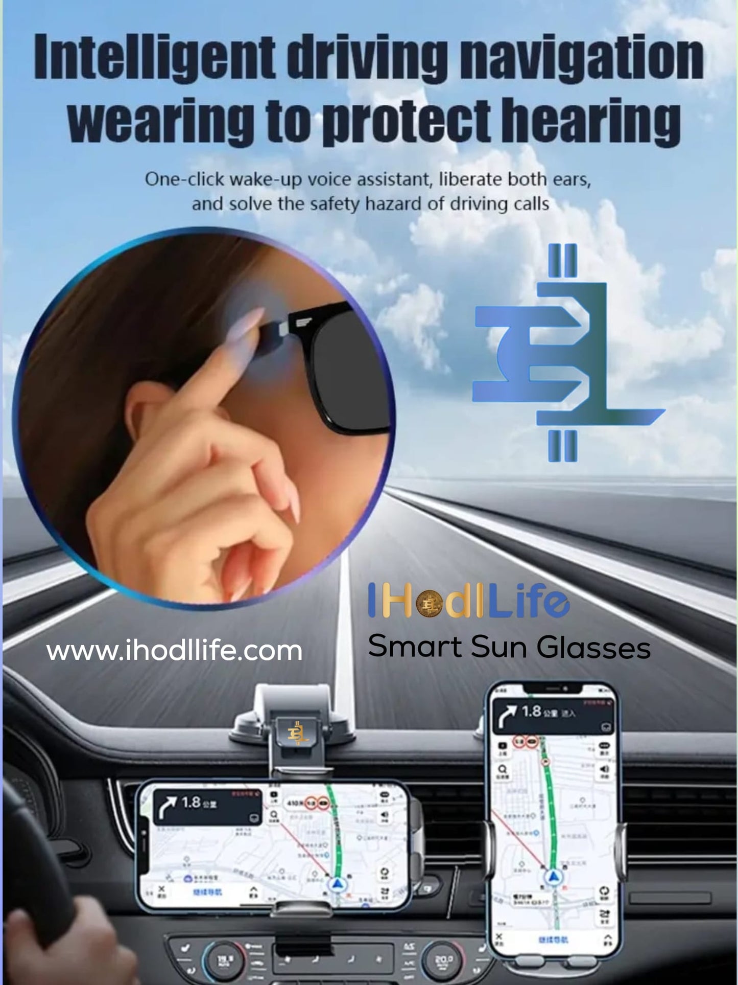 IHodlLife Smart Bluetooth Sunglasses