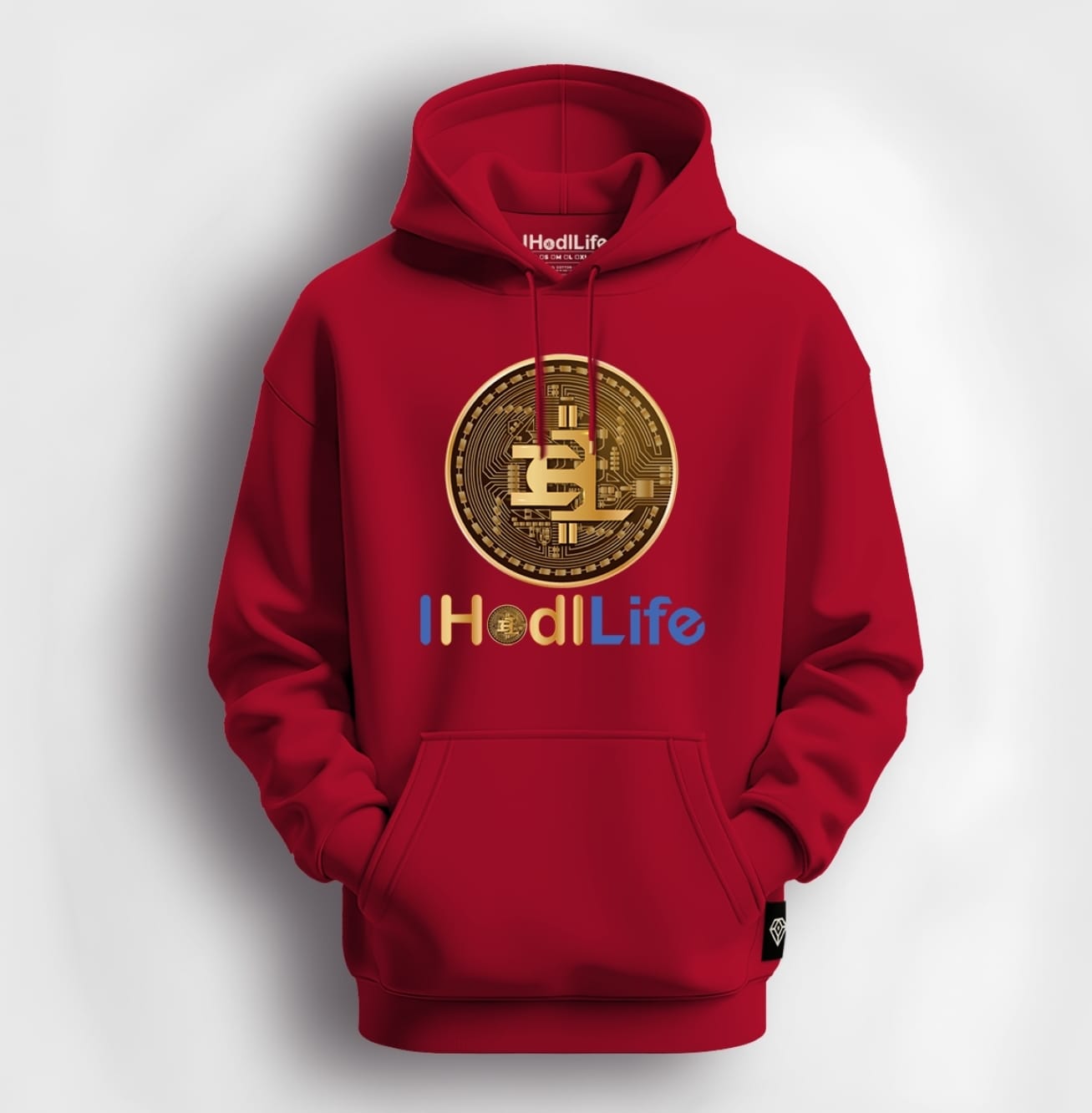 Red, Full logo Smart Hoodie