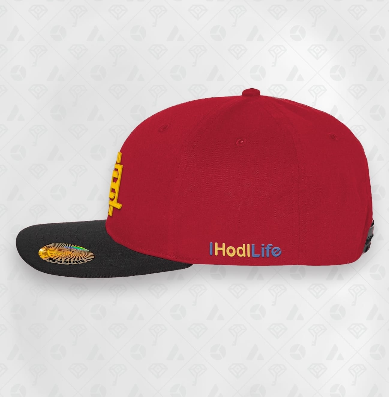 Red, IHL Flat Brim Smart Hat