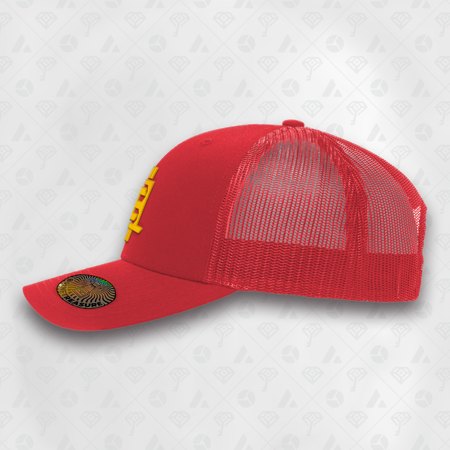 Red, IHL Curved Brim Smart Hat